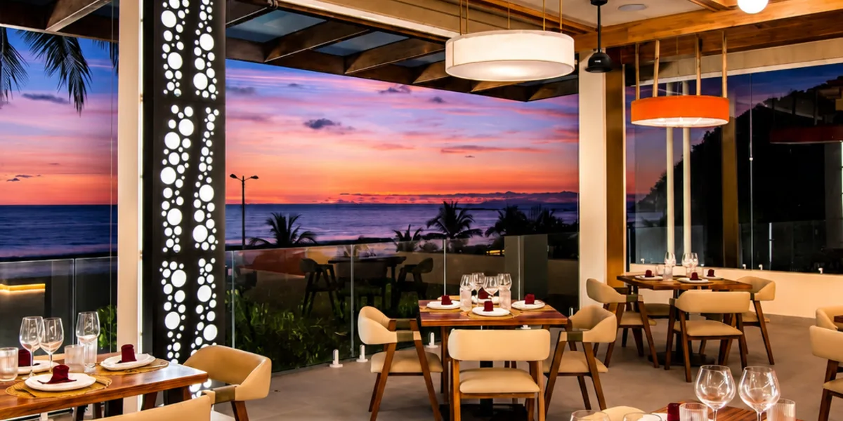 Oceanfront dining at Clarita’s in Jaco