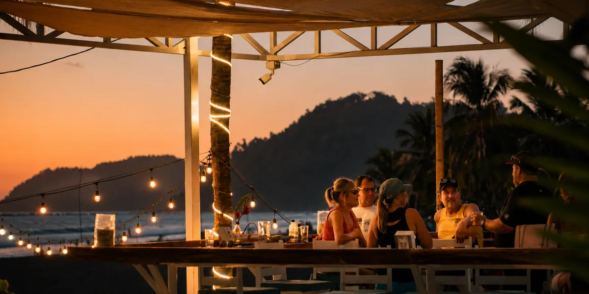 Sunset dining at Samudio’s in Jaco